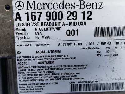 Радиомодуль Mercedes GLE V167 (2018-2025)