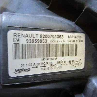 Фара передня ліва Renault Trafic II, Opel Vivaro II, Nissan Primastar II (2006-2014) рестайл