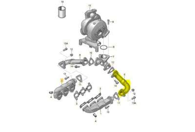 Колектор випускний Volkswagen Touareg (2007-2010) рестайл