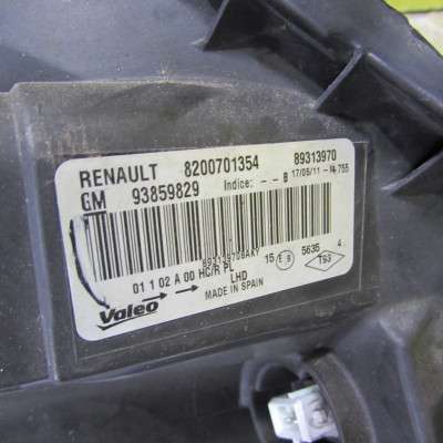 Фара передня ліва Renault Trafic II, Opel Vivaro II, Nissan Primastar II (2006-2014) рестайл