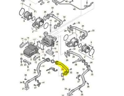 Трубка відпрацьованих газів EGR Volkswagen Touareg (2003-2006) дорестайл