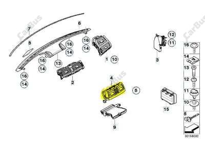 Дефлектор обдування салону BMW X5 E70 (2010-2013) рестайл