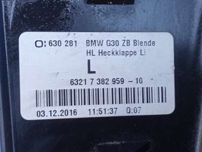 Накладка під ліхтар ліва (війка) BMW 5 G30 (2016-2023)