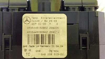 Панель керування клімат-контролю Mercedes-Benz Vito W 639 (2003-2010) дорестайл