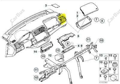 Дефлектор обдування салону BMW X5 E53 (2003-2006) рестайл