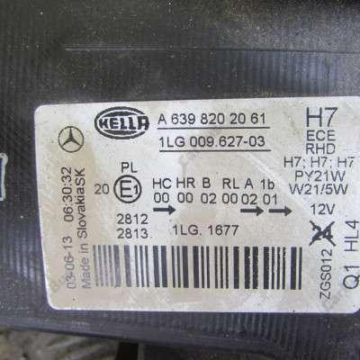 Фара передня ліва Mercedes-Benz Vito W 639 (2010-2014) рестайл