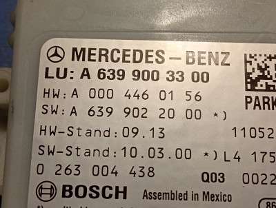 Блок керування парктроніками Mercedes-Benz Vito W 639 (2010-2014) рестайл