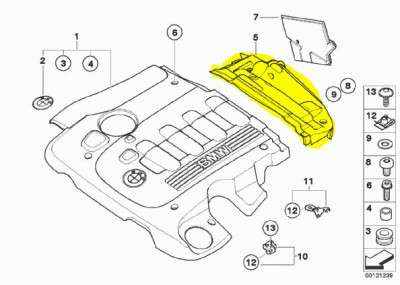 Накладка декоротивна (на ДВС) BMW X5 E53 (2003-2006) рестайл