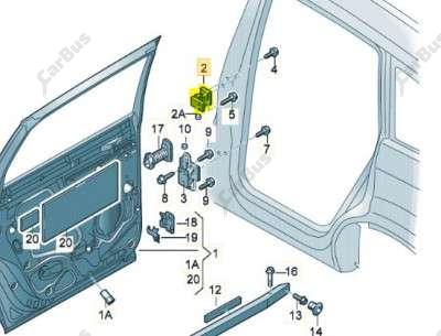 Петля двери задней правой Volkswagen Touareg (2003-2006) дорестайл