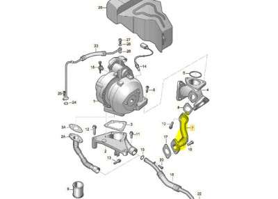 Трубка відпрацьованих газів EGR Volkswagen Touareg (2007-2010) рестайл