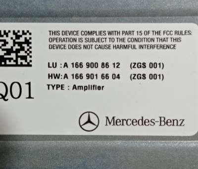 Підсилювач аудіосистеми (блок) Mercedes GL X166