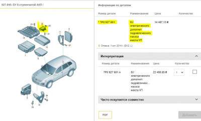 Блок керування насосом масла КПП Volkswagen Touareg NF (2010-2014)