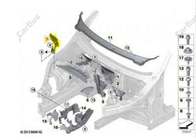 Перегородка моторного отсека BMW X5 F15 (2013-2018)