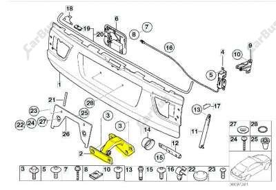 Петля кришки (двері) багажника BMW X5 E53 (2003-2006) рестайл