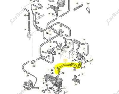 Трубка отработанных газов EGR Volkswagen Touareg (2003-2006) дорестайл