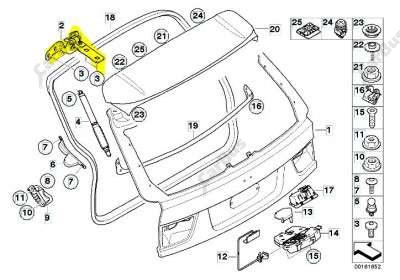 Петля кришки (двері) багажника BMW X5 E70 (2010-2013) рестайл
