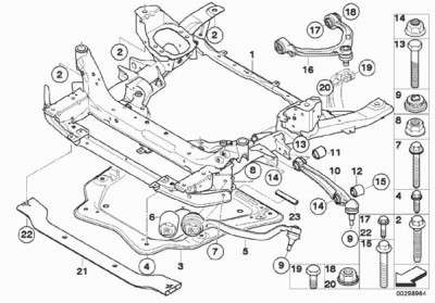 Балка передня (підрамник) BMW X5 E70 (2010-2013) рестайл