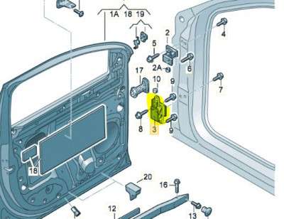 Петля двері передньої правої Audi Q7 (2006-2009)