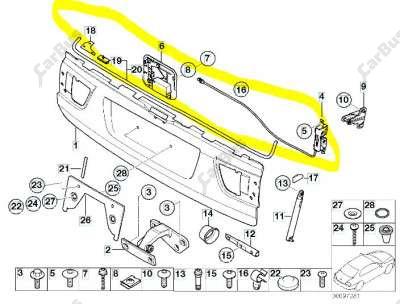 Замок крышки (двери) багажника BMW X5 E53 (2003-2006) рестайл
