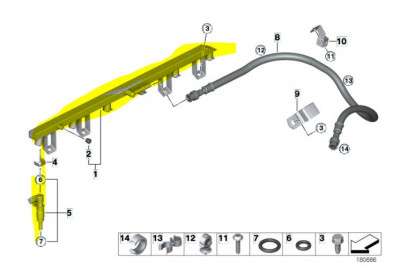 Рампа паливна BMW X5 E70 (2007-2010) дорестайл
