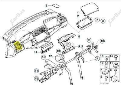 Дефлектор обдування салону BMW X5 E53 (2003-2006) рестайл