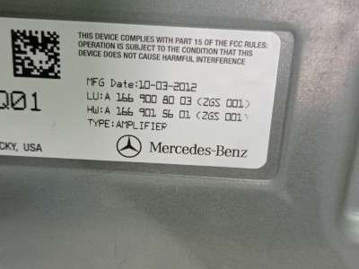 Усилитель акустической системы Mercedes GL X166
