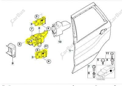 Петля двери задней левой BMW X5 E53 (2003-2006) рестайл
