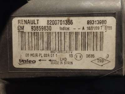 Фара передня права Renault Trafic II, Opel Vivaro II, Nissan Primastar II (2006-2014) рестайл