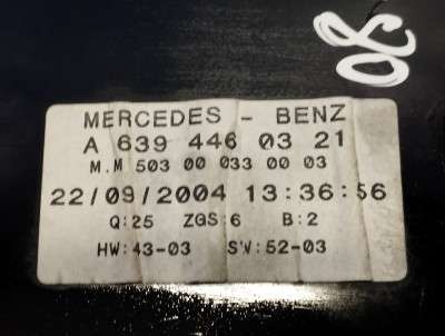 Панель приладів (щиток приладів) Mercedes-Benz Vito W 639 (2003-2010) дорестайл