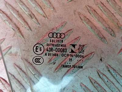 Стекло боковой двери передней правой Audi E-TRON