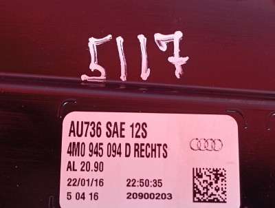 Ліхтар задній правий Audi Q7 4M(2015-2020)