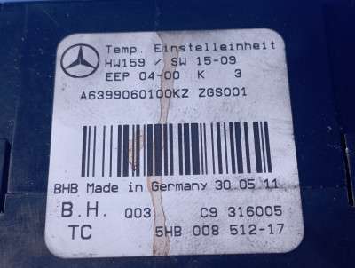 Панель управления климат-контроля Mercedes-Benz Vito W 639 (2010-2014) рестайл