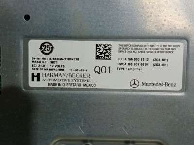 Підсилювач аудіосистеми (блок) Mercedes GL X166