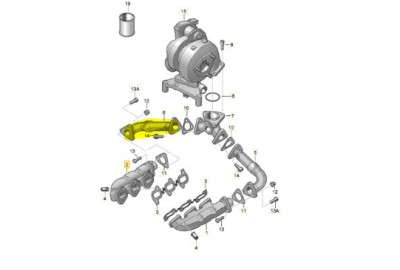 Коллектор выпускной Volkswagen Touareg (2007-2010) рестайл