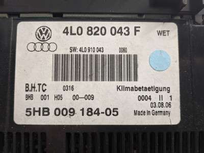 Панель керування клімат-контролю Audi Q7 (2006-2009)