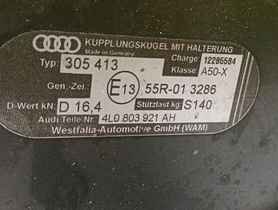 Фаркоп (прицепное устройство) Audi Q7 (2010-2015)