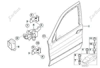 Петля двері передньої лівої BMW X5 E53 (2003-2006) рестайл