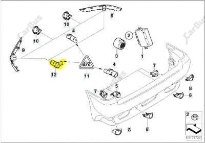 Парктроник (датчик парковки) BMW X5 E53 (2003-2006) рестайл