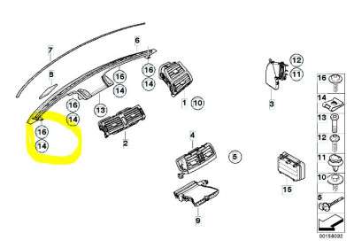 Дефлектор обдування салону BMW X5 E70 (2007-2010) дорестайл