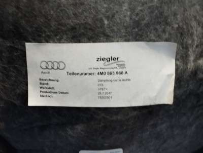 Обшивка (карта) двері комплект Audi Q7 4M(2015-2020)