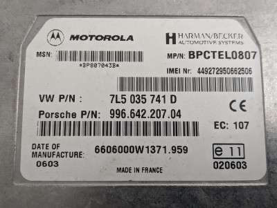 Блок керування телефоном (Bluethooth) Volkswagen Touareg (2003-2006) дорестайл