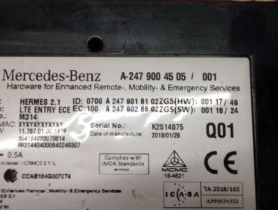 Блок дистанционного управления LTE ECE Mercedes-Benz Sprinter W907 (2014-2024)