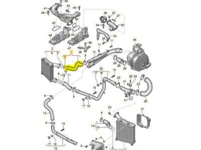 Патрубок інтеркулера Volkswagen Touareg (2007-2010) рестайл