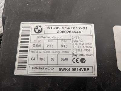 Блок керування CAS захист від угону та дозвіл пуску BMW X5 E70 (2007-2010) дорестайл