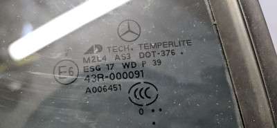Скло кватирки двері задньої правої Mercedes ML W164 (2005-2011)