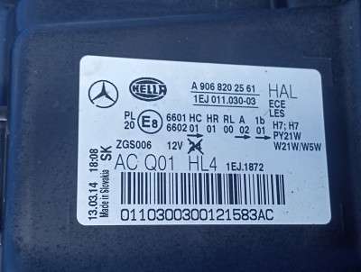 Фара передняя левая Mercedes-Benz Sprinter W 906 (2014-2018) рестайл