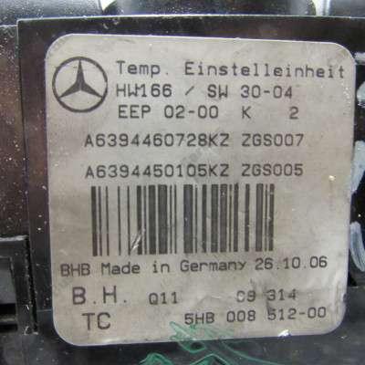 Панель керування клімат-контролю Mercedes-Benz Vito W 639 (2003-2010) дорестайл