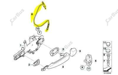 Трос двері BMW X5 E70 (2010-2013) рестайл