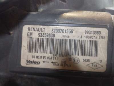 Фара передняя правая Renault Trafic II, Opel Vivaro II, Nissan Primastar II (2006-2014) рестайл