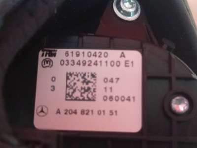 Подушка безопасности в рулевое колесо E-class W212